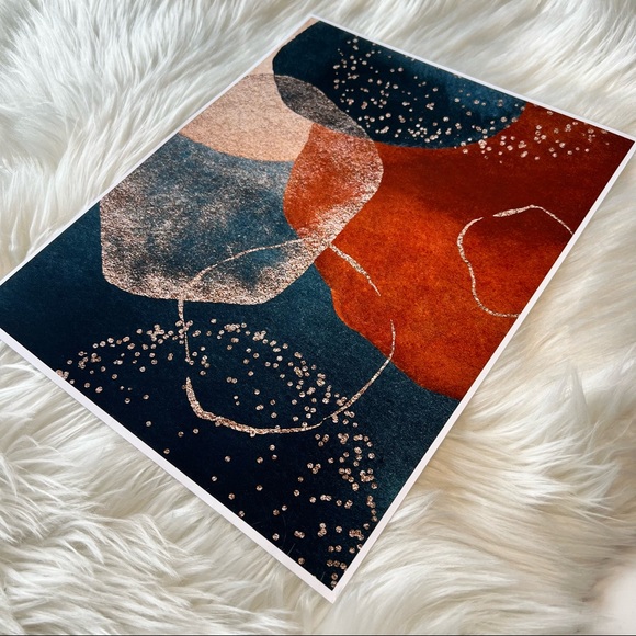 Modern Abstract Shape Wall Art Poster Print UNFRAMED. - Picture 12 of 14